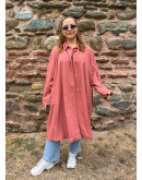 Vintage peach color trench coat 