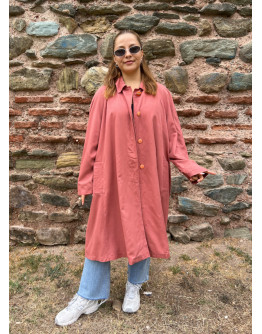 Vintage peach color trench coat 