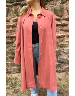 Vintage peach color trench coat 