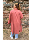 Vintage peach color trench coat 