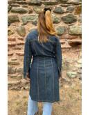 Vintage denim trench coat 