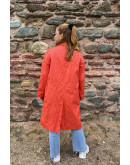 Vintage orange trench coat S