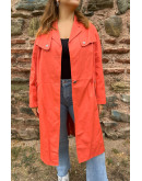 Vintage orange trench coat S