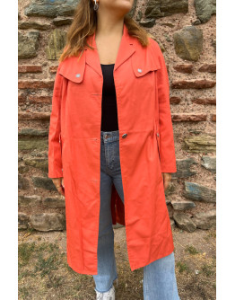 Vintage orange trench coat S