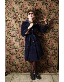 Vintage βελούδινη καμπαρτίνα S