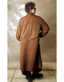 Vintage καφέ καμπαρτίνα με γούνινη επένδυση