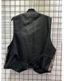 Vintage μπροκάρ γιλέκο XXL 