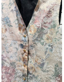 Vintage floral vest with embroidery L