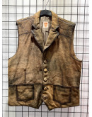 Vintage unisex leather vest L