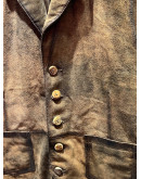 Vintage unisex leather vest L