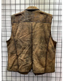 Vintage unisex leather vest L