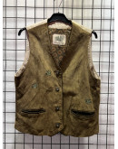 Vintage tyrol leather vest M
