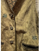 Vintage tyrol leather vest M