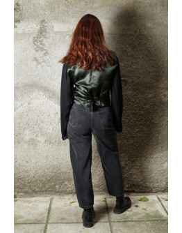 Vintage βελούδινο γιλέκο M