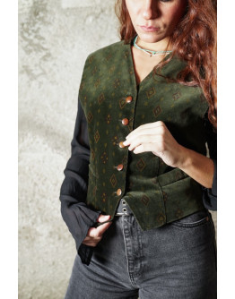 Vintage βελούδινο γιλέκο M