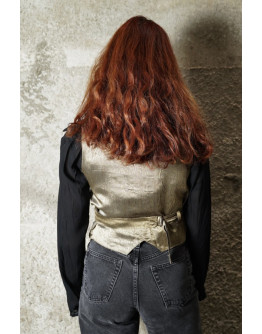 Vintage εμπριμέ γιλέκο S