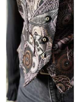 Vintage εμπριμέ γιλέκο S