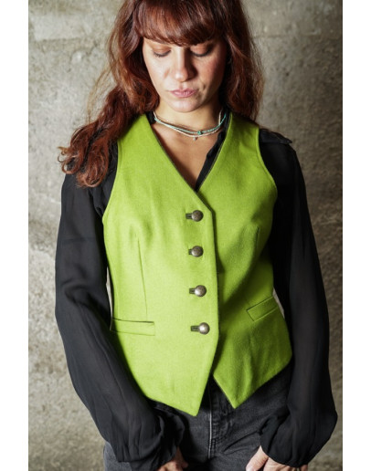 Vintage μάλλινο γιλέκο M