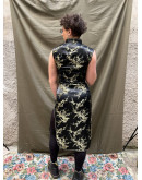 Vintage μεταξωτό Qipao φόρεμα S