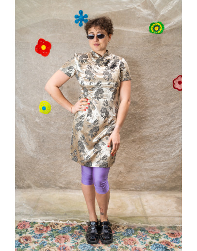 Vintage silk Qipao dress M