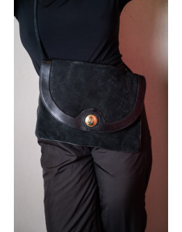 Vintage suede δερμάτινη τσάντα 