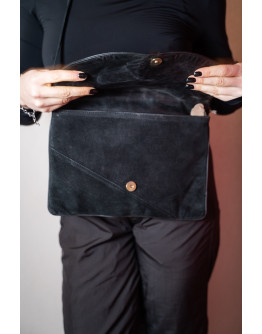 Vintage suede δερμάτινη τσάντα 