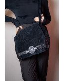 Vintage suede δερμάτινη τσάντα 