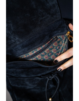 Vintage suede δερμάτινη τσάντα 