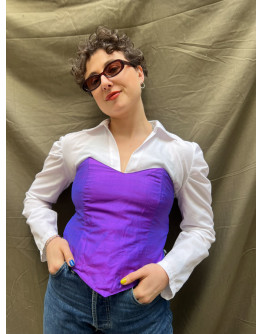 Vintage μεταξωτός κορσές S