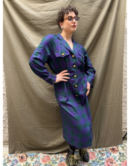 Vintage woolen dress L