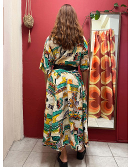 Vintage εμπριμέ φόρεμα XXL