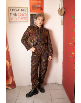Vintage velvet jumpsuit M