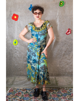 Vintage φλοράλ φόρεμα S-M