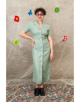 Vintage linen dress S