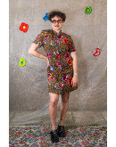 Vintage 90s printed dress M