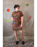 Vintage 90s printed dress M