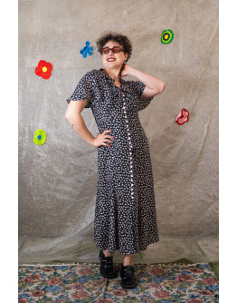 Vintage φλοράλ φόρεμα L