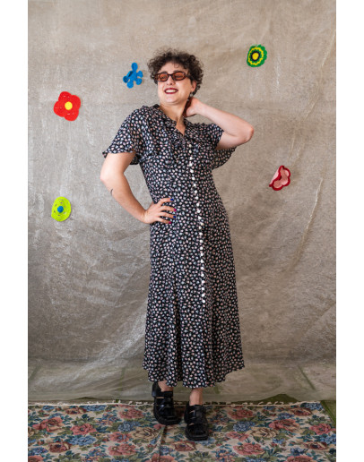 Vintage floral dress L