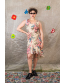 Vintage 90's midi floral dress S
