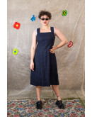 Vintage λινό φόρεμα M