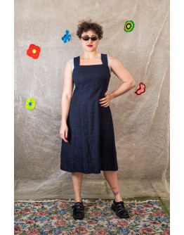 Vintage λινό φόρεμα M