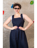 Vintage λινό φόρεμα M