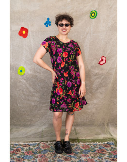 Vintage φλοράλ φόρεμα L