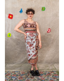 Vintage εμπριμέ φόρεμα S