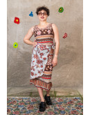 Vintage εμπριμέ φόρεμα S