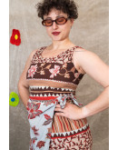 Vintage εμπριμέ φόρεμα S