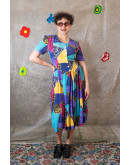 Vintage 90s printed dress M