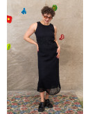 Vintage dress with embroidery details S