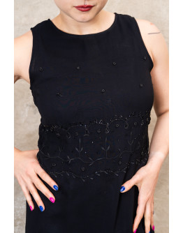 Vintage φόρεμα με κεντημένες χάντρες S