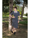 Vintage καρό φόρεμα L